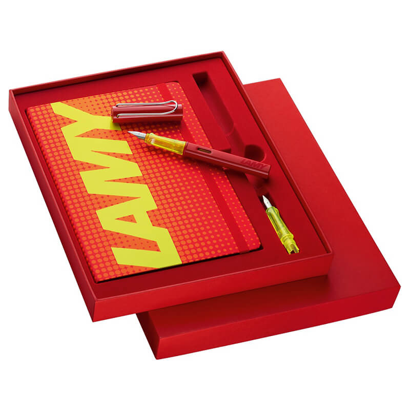 ラミー LAMY アルスター グロッシーレッド 万年筆セット F [数量限定][送料無料]｜石丸文行堂　店