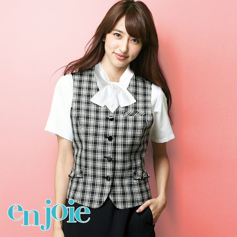 enjoie⭐︎事務服上下セット5号⭐︎新品未使用 楽天市場】事務服 オーバーブラウス enjoie アンジョア 26390