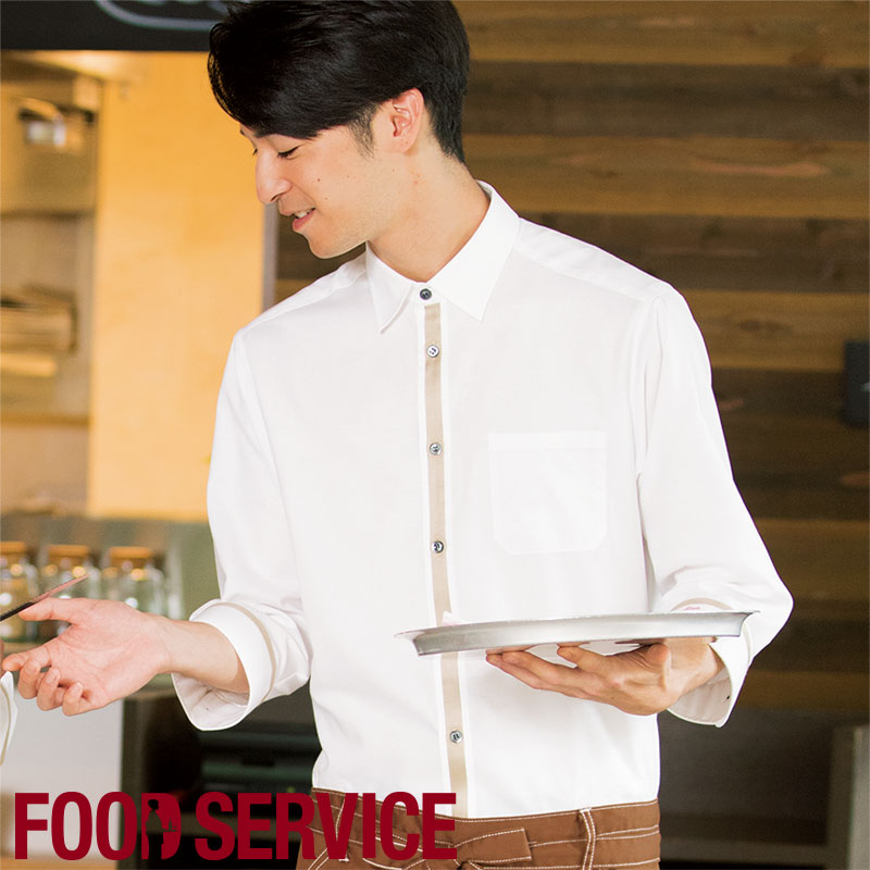 シャツ ドレスシャツ 制服 ユニフォーム きれい クールビズ BL-309 サーヴォ Servo 7分袖 女性用 業務用 飲食 レディース レストラン カフェ おしゃれ かわいい シャツ [女性用] BL-309 SerVo サーヴォ | シャツ・ブラウス