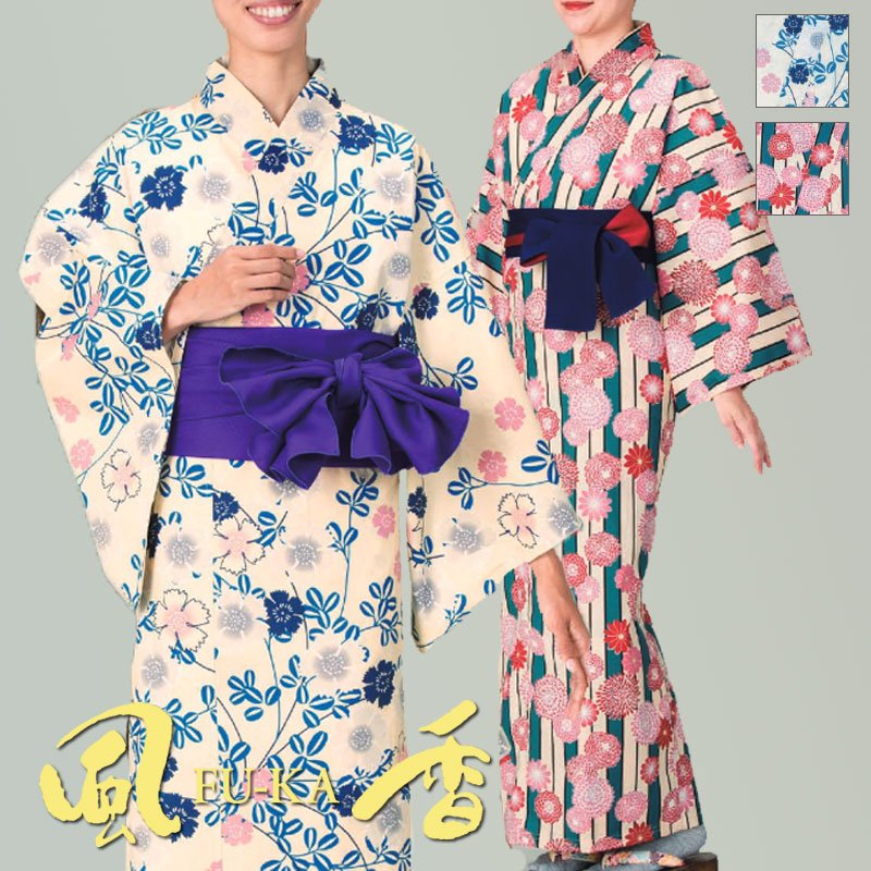 楽天市場】リネン浴衣 (恋占い)(桜づくし) [女性用] YU-3725 YU