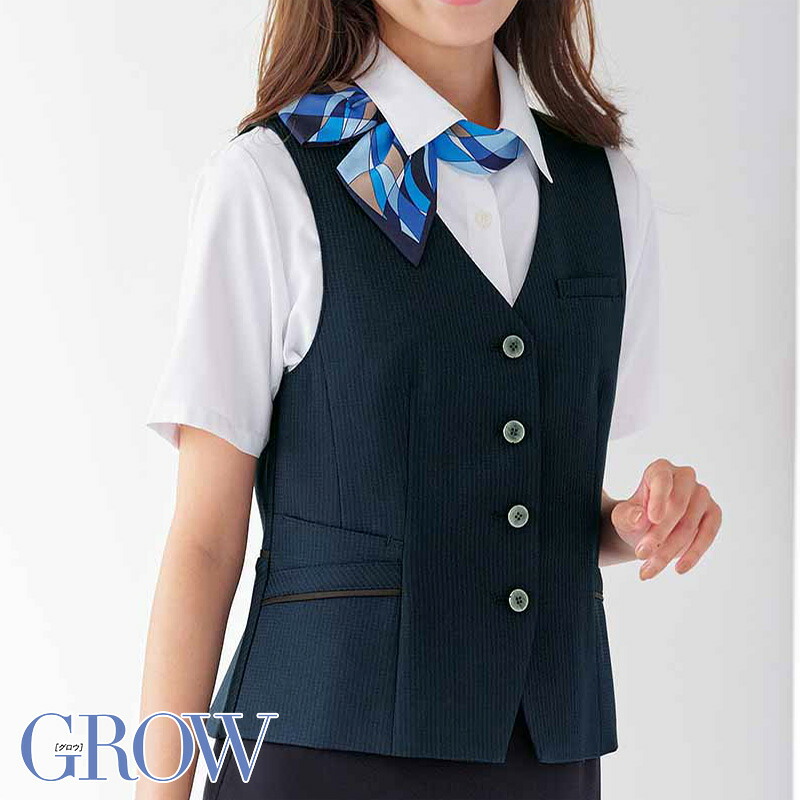 事務服 ベスト GVEL-2603 GROW グロウ SerVo サーヴォ フォーマル 事務員 受付 制服 オフィス ウェア｜バートル作業ユニフォームいしまる