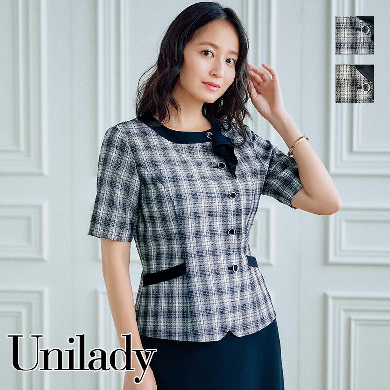 事務服 半袖オーバーブラウス  U82452 UNILADY ユニレディ ヤギコーポレーション オフィス 制服