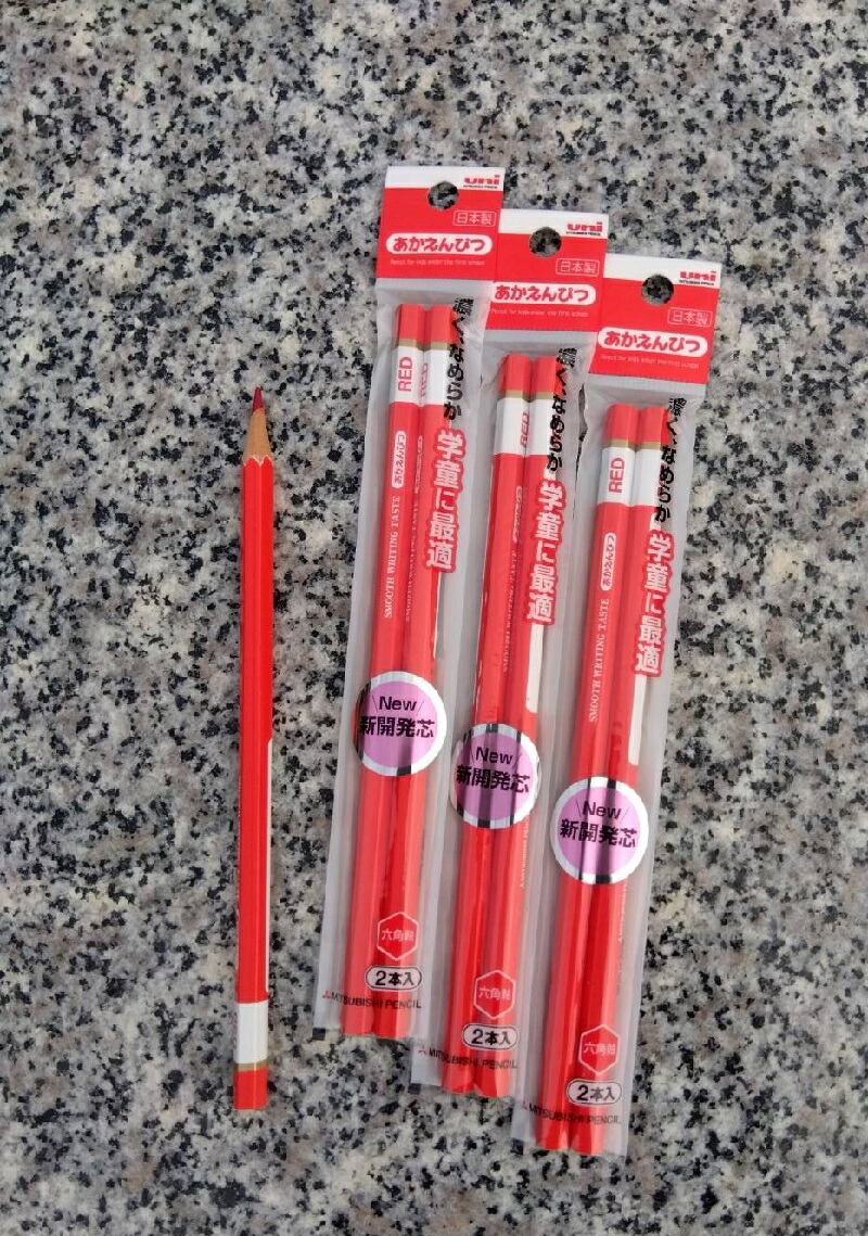 あかえんぴつ 楽天市場】三菱鉛筆 (uni) 石材用あかえんぴつ 赤色 1本単位 / 6本入