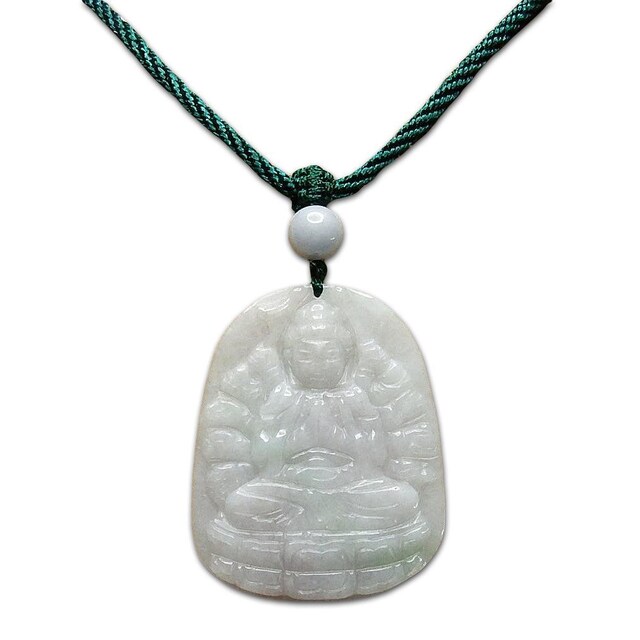 楽天市場】観音菩薩彫り観音様ひすい本翡翠天然石ネックレス808
