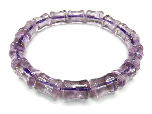 [貴重][色が濃い][透明度] [大きい] アメジスト　ポイント　85,7mm 一点もの】アメジスト12mm シンプルブレスレット【鑑別書付き