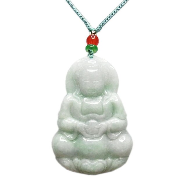 楽天市場】観音菩薩彫り観音様ひすい本翡翠天然石ネックレス808-338Ta