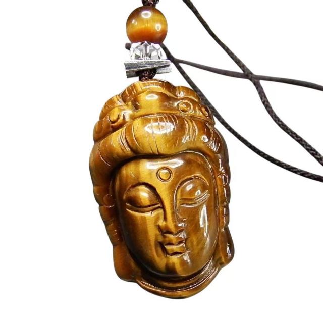 楽天市場】観音菩薩彫り観音様ひすい本翡翠天然石ネックレス808-338Ta