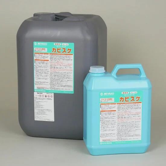 ミヤキ MIYAKI カビスケ 4L/18L 御勤め用 豪然たる菌類取り剤客体材:材木/石/混凝土等役立つこと:菌類取りあげる、材木/大工仕事の漂白剤洗いもの、松/桧/台桧のアオ取り