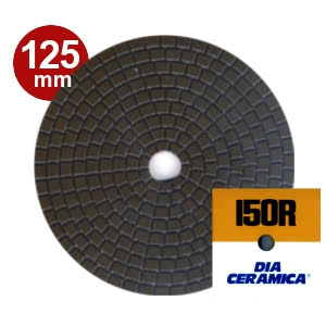 三和研磨工業 ダイヤセラミカ 125mm 粒度:＃150R（レジンダイヤ） ハンドポリッシャー用 石材用 研磨砥石 ダイヤペーパー