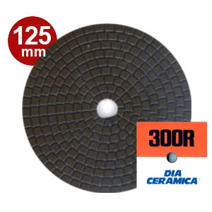 三和研磨工業 ダイヤセラミカ 125mm 粒度:＃300R（レジンダイヤ） ハンドポリッシャー用 石材用 研磨砥石 ダイヤペーパー