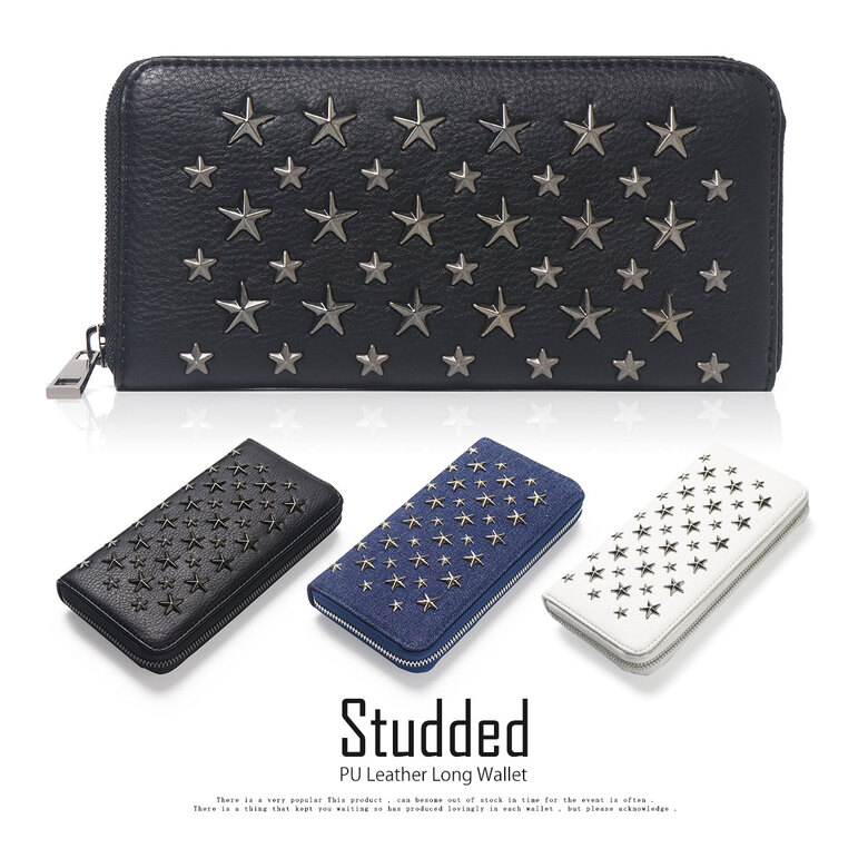 【未使用】dad スタッズ 長財布　スワロフスキー　ホワイト　財布 楽天市場】デイライト 長財布 メンズ 財布 レディース ラウンド