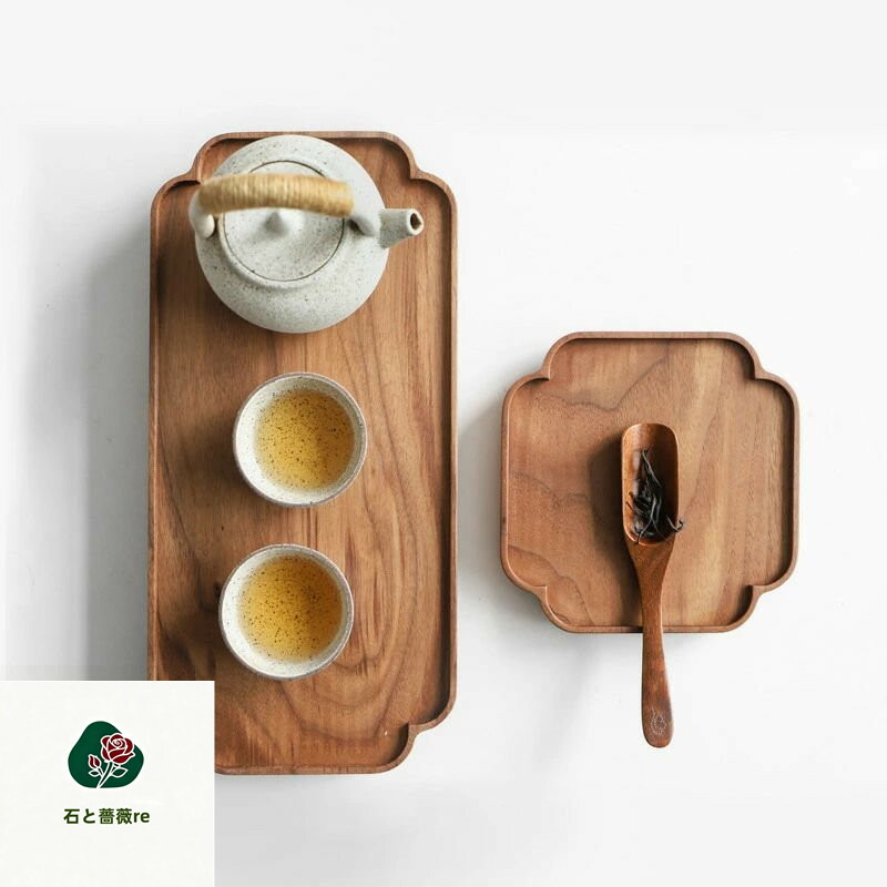 送料無料 31*15*2cm 木製食器 クルミの木 プレート お茶 お菓子 お皿 ウッドプレート お盆トレイ トレー おしゃれ 和風 木目 天然木 カフェ ナチュラル 海外通販