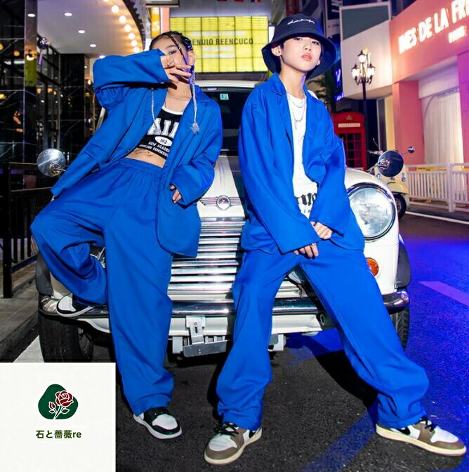 子供服キッズヒップホップ ダンス衣装　韓国風子供スーツセットアップ 　スーツパンツ/ジャケット　ジャズ女の子 男の子春秋　レッスン tシャツ パンツ hiphop jazz　舞台演出服