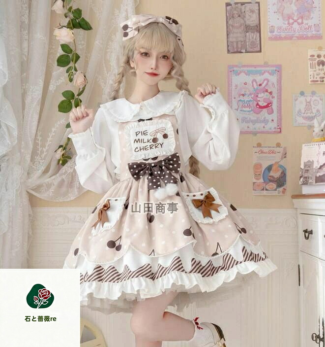 キャバースカート ロリータワンピース キャミソールドレス/可愛い ロリータ服 コスプレ 長袖シャツ/半袖シャツ対応か リボン付き　 膝丈ワンピース 発表会 文化祭 学園祭 撮影衣装 パーティードレス 萌え萌え グリーン 新作 lolitaワンピース S M L XL