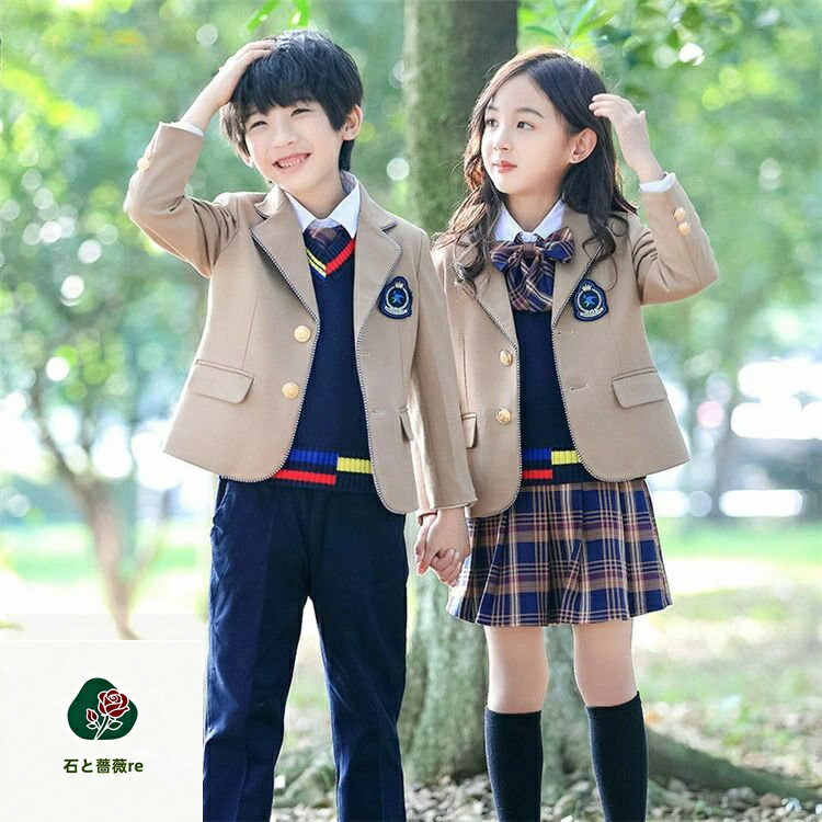 【即納あり】キッズ フォーマル 子供スーツ 入学式 卒業式 女の子 男の子 ユニフォーム ジャケット 白シャツ ネクタイ スカート 3点セット 長袖 七五三 卒園式 フォーマルスーツ キッズ オシャレ 卒業式 入園 フォーマルスーツ 子供服 面接 発表会