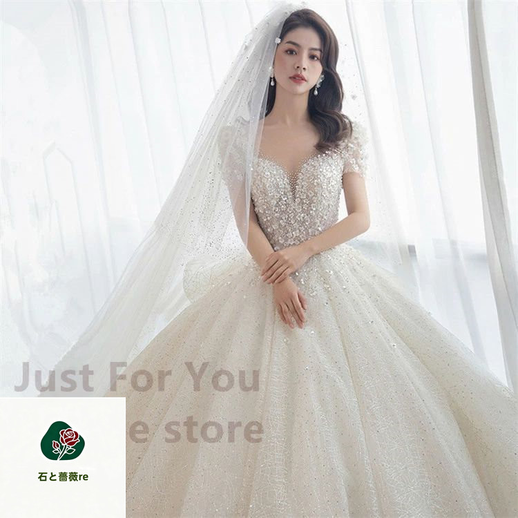 「トレーンタイプあり」ウェディングドレス 格安 ウエディングドレス 白 ドレス 花嫁 二次会 結婚式 白 ワンピース ロング丈 フォーマルドレス 刺繍 大きいサイズ 編み上げタイプ 白 オシャレ 激安 セール S/M/L/XL/2XL