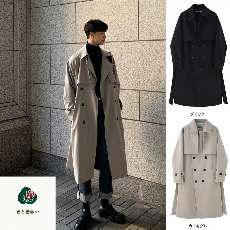 送料無料 春 トレンチコート スプリングコート ロングコート アウター メンズ ジャケット ビジネスコート 紳士服 ビジネス 男性コート 薄手 通勤 シンプル 秋 冬 中綿いり 大人 ブラック ネイビー グレー ロング ジャケット 父 彼氏 プレゼント カッコイイ 父の日