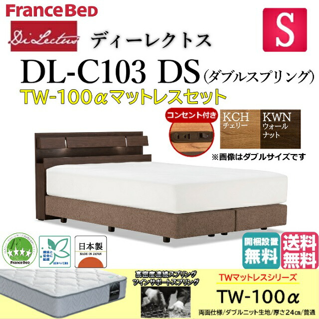 フランスベッド マットレス仕掛ける シングル 臥榻 ディーレクトス DL-C103 TW-100α DSひな形 分かりやすい 収納家具 ダブル発条 LED照明装置 差し込み付き添い人 日本製 高品質 シングル大きさ 臥榻仕掛ける 取り合わせ臥榻 泊まり遣りかた ホテルライク 貨物輸送無料 開梱とり備える無料