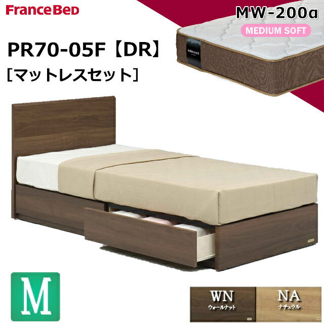 人並み外れた通貨価値 臥榻仕掛ける フランスベッド 空蝉ダブル PR70-05F DR MW-200α マットレス ミディアムソフト もの柔らかめ ツインサポートスプリング  毛糸 分かりやすい チェストベッド ドロアー 抽き出し 納める スノコ床板 セミダブルサイズ  マットレス仕掛ける 日本製 貨物輸送無料 築き上げる無料