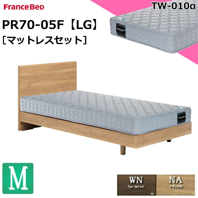特別価格 ベッドセット フランスベッド セミダブル PR70-05F LG TW010α マットレス 硬め シンプルデザイン 薄型ヘッドボード 脚 高さ調整 レッグ スノコ床板 日本製 セミダブルサイズ ベッドセット お掃除ロボット マットレスセット ベットセット セット 送料無料 設置無料