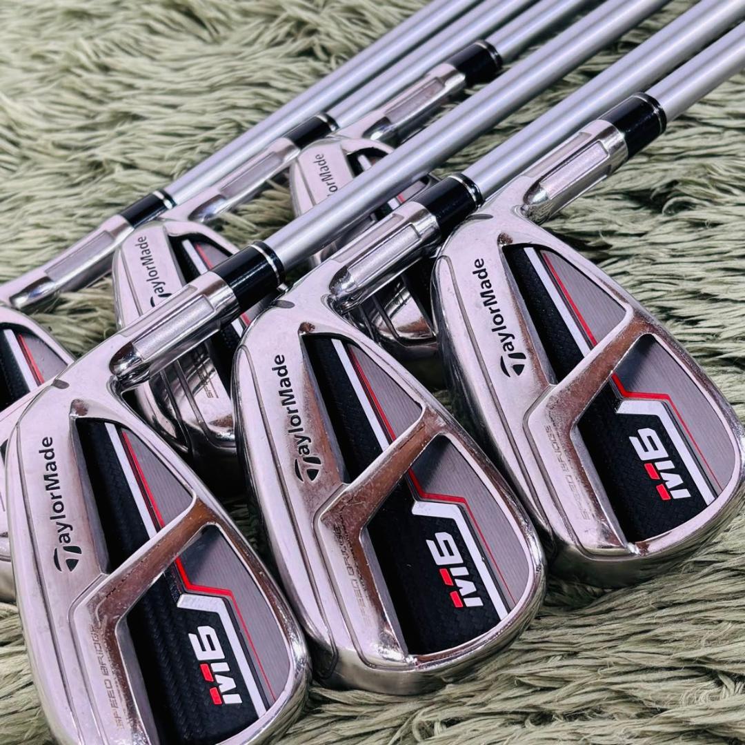 【中古】テーラーメイド M6 アイアン6本セット メンズゴルフ 初心者 入門 人気モデル TaylorMade 右利き 男性 flex S FUBUKI TM6 フブキ カーボンシャフト