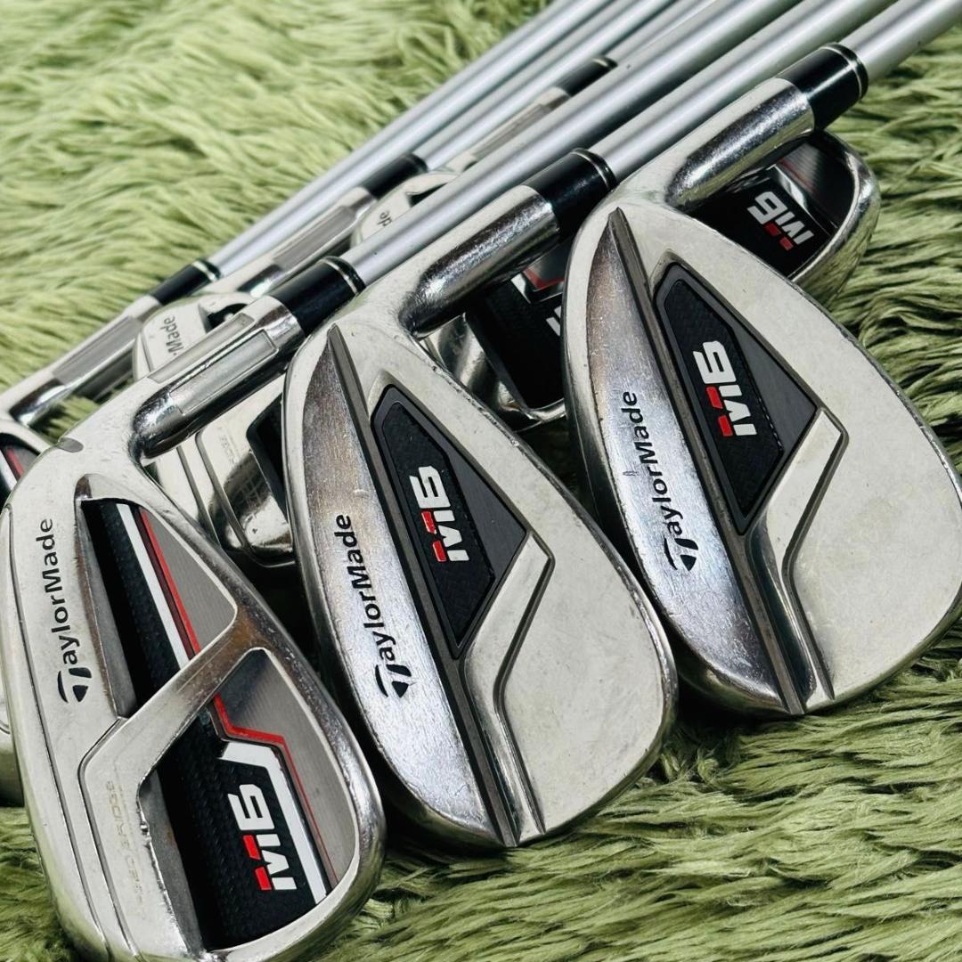 【中古】テーラーメイド M6 アイアン7本セット メンズゴルフ 初心者 入門 人気モデル TaylorMade 右利き 男性 flex S FUBUKI TM6 フブキ カーボンシャフト