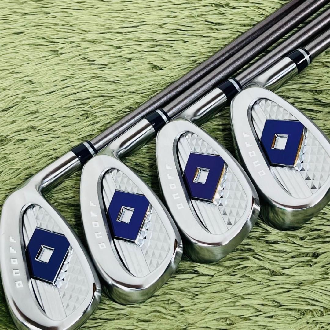 【中古】オノフ レディ 2025 アイアン4本セット レディースゴルフ 初心者 大人気 ONOFF LADY 2025 SMOOTH KICK LP-425I スムースキック カーボンシャフト 右利き FLEX A