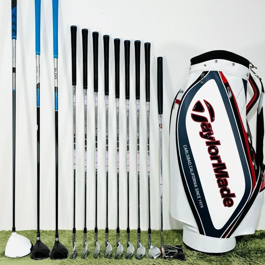 【中古】仕立て屋御手伝いさん オールSLDR レフティ フルセット キャディバック付き添い人 12本仕掛ける メンズゴルフ 未経験者 TaylorMade 教科課程御目見得 左ぎっちょ 成人男性 flex S