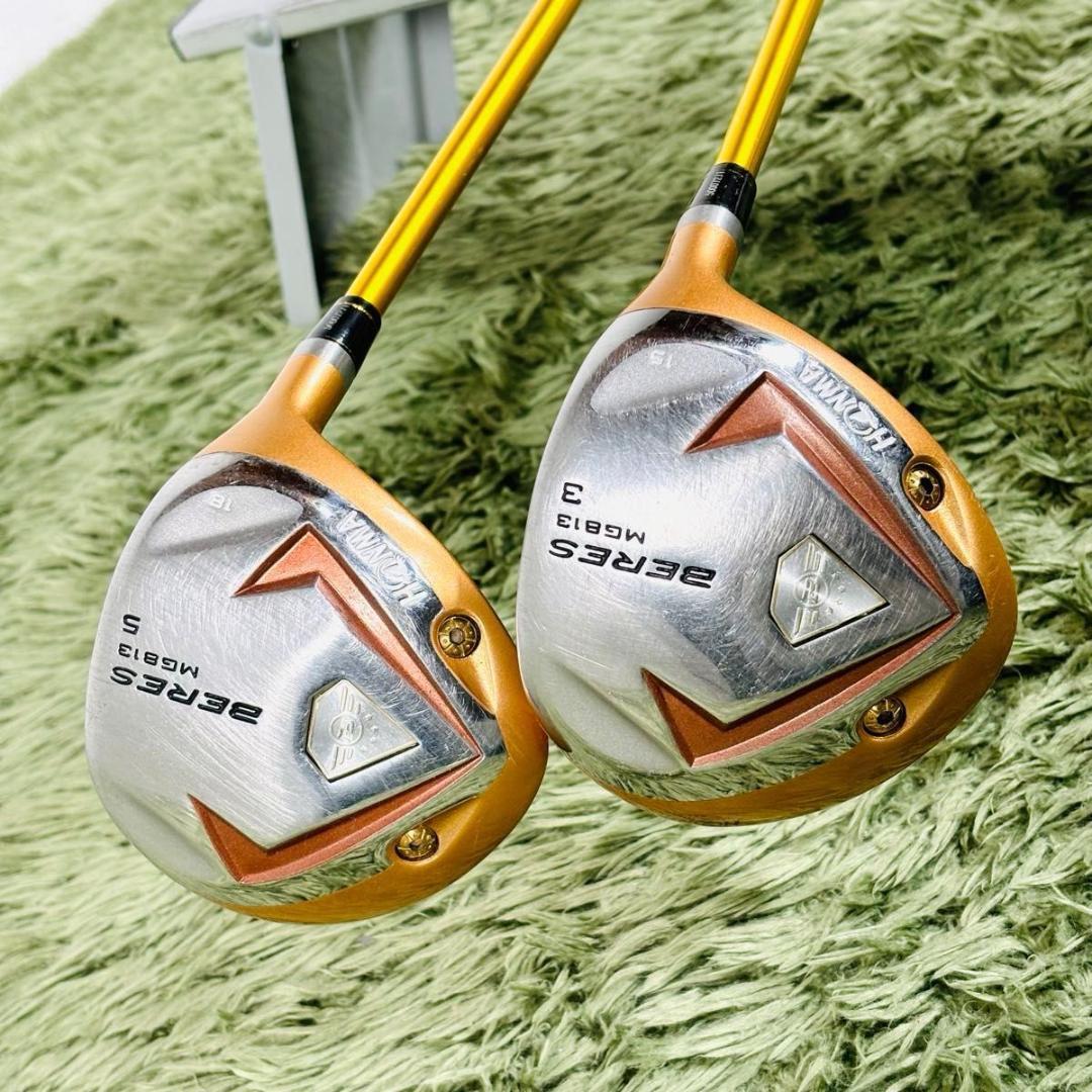 【中古】ホンマ ベレス MG813 4s 星4 ウッド2本セット メンズゴルフ 初心者 HONMA BERES ARMRQ UD54 4s アーマック カーボンシャフト 右利き 男性 flex S
