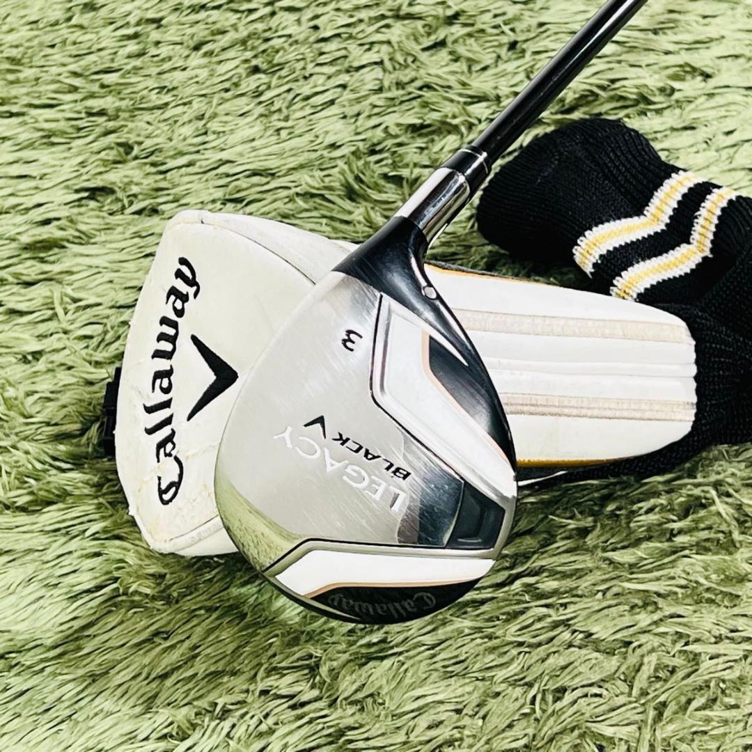 【中古】キャロウェイ レガシーブラック 3番フェアウェイウッド 単品 メンズゴルフ 取扱説明書 Callaway LEGACY BLACK TOUR AD I-65C 炭素立て坑 右利き 成人男性 カスタム flex S