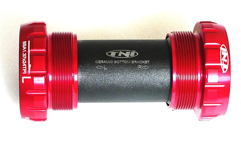 TNI (ティーエヌアイ) External 陶器BB (BSA/JIS) シマノスターター用 赤いこと 自転車・サイクリング-自転車用パーツ