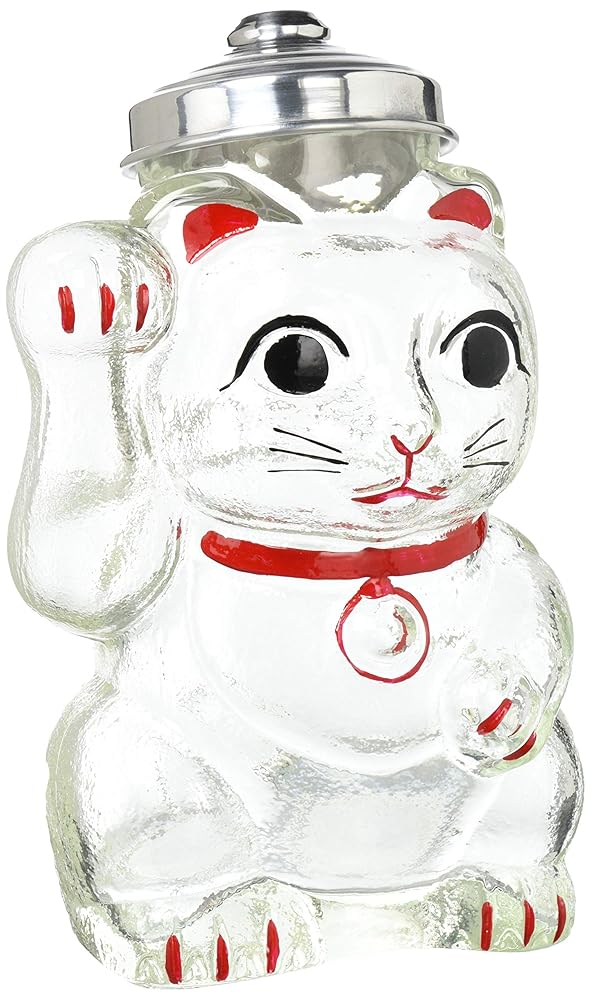 廣田琉璃(Hirota Glass) 招き猫 お菓子壜 SM-2