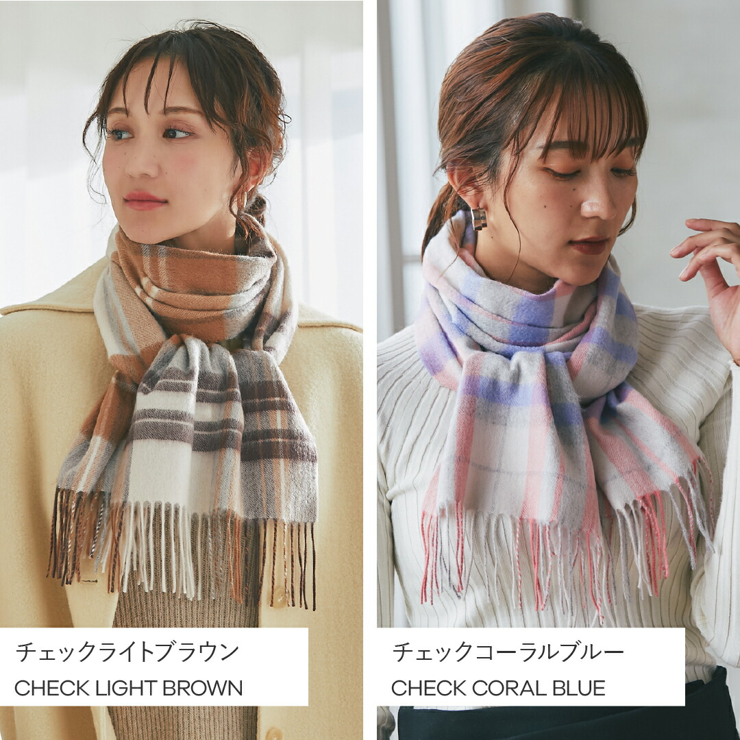 カシミヤ ニットマフラー 30×180cm FURLA 【洗える】カシミヤ100％紡毛厚手マフラー 30×180cm 無地 ロゴ