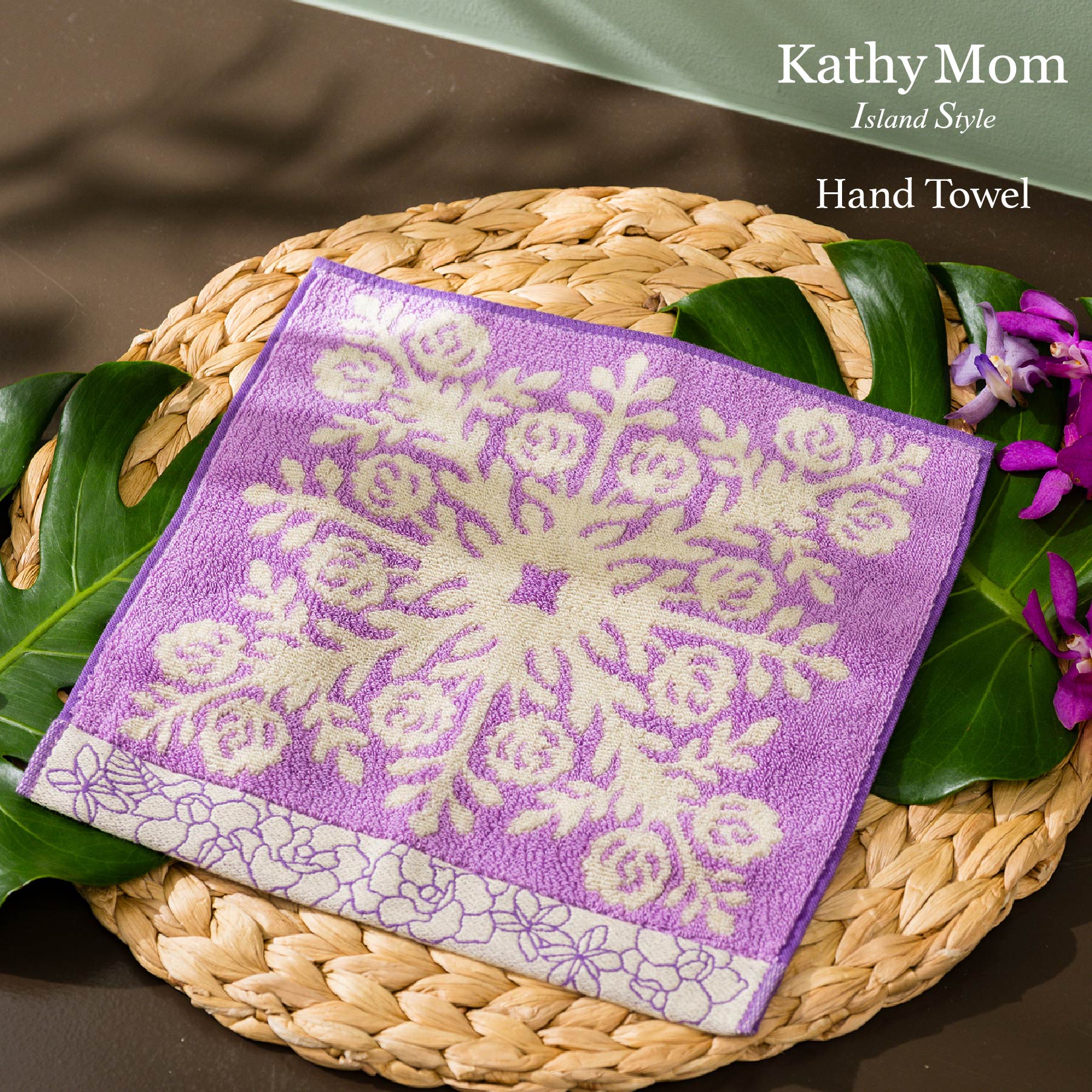 楽天市場】【 キャシーマム 】 ハンドタオル 34cm×35cm ハワイアン