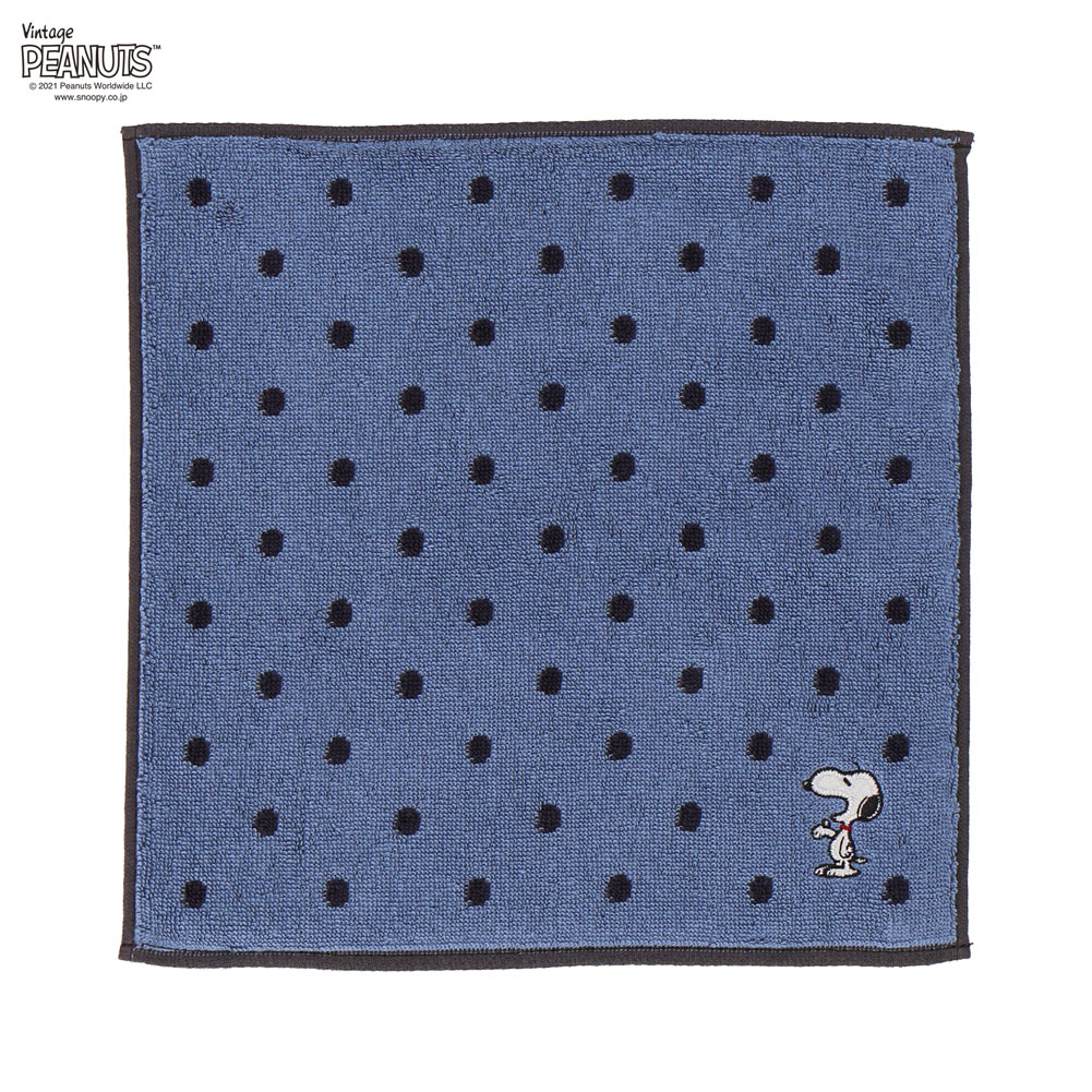 楽天市場 スヌーピー メンズ タオルハンカチ Vintage ブルー Peanuts Snoopy Intermode Kawabe 楽天市場店