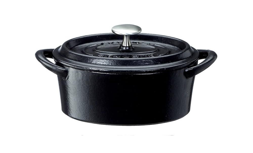 楽天市場】ボン・ボネール ココット オーバル ブラック 14cm ABV-B6