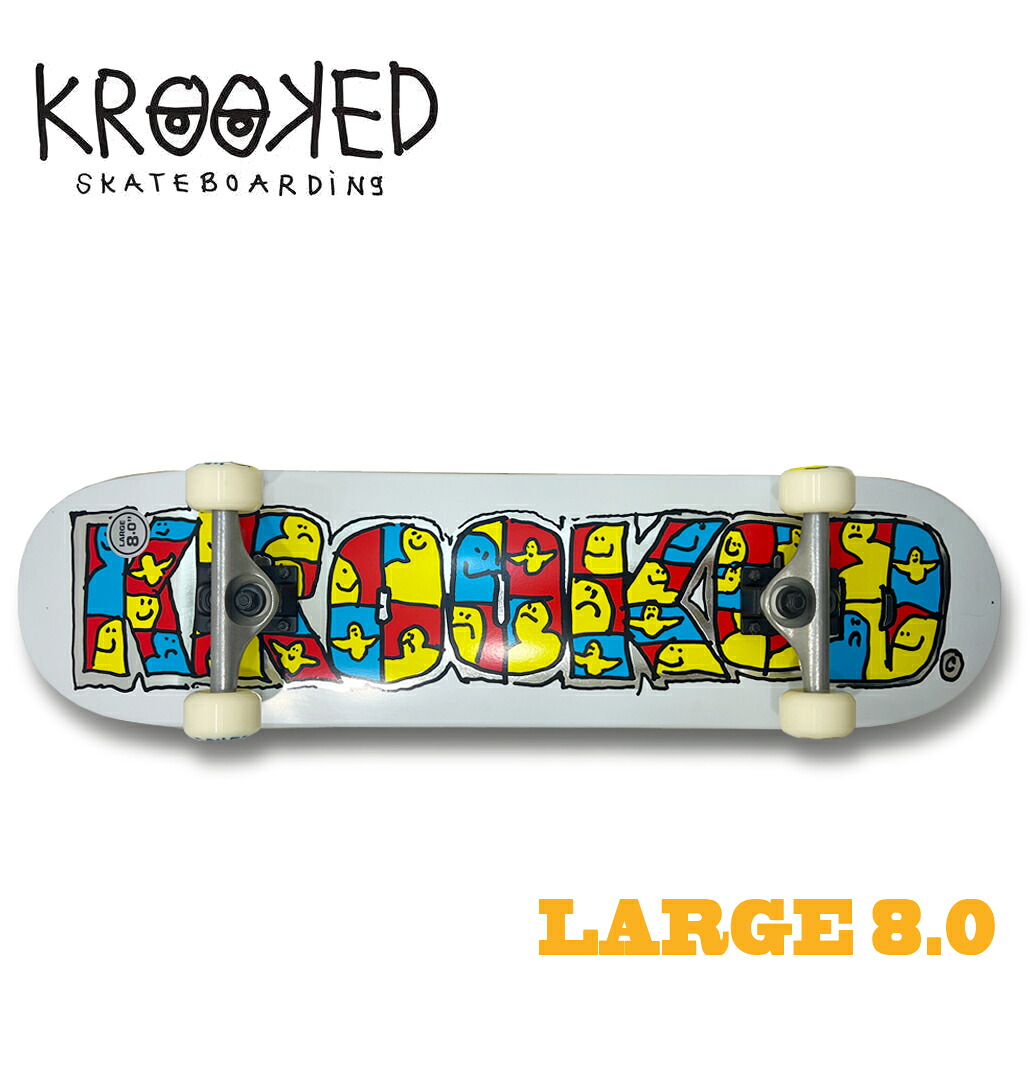 KROOKED(クルキッド) COMPLEATDECK I 組み立て完成品 コンプリートデッキ (SKATEBOARD) (スケートボード) (deck)(デッキ) 8.0インチ 送料無料