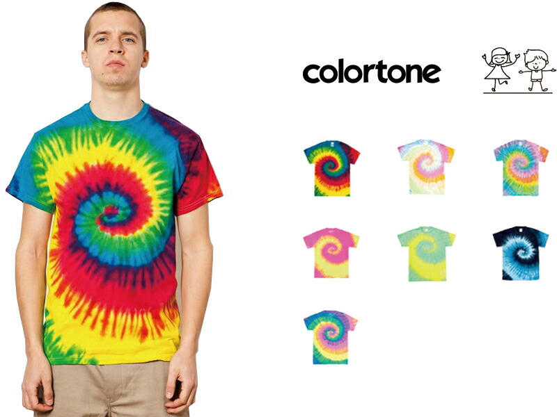 楽天市場 Colortone カラートーン タイダイ Tシャツ Rainbow Multicolor Tee 五十六 イソロク 楽天市場店