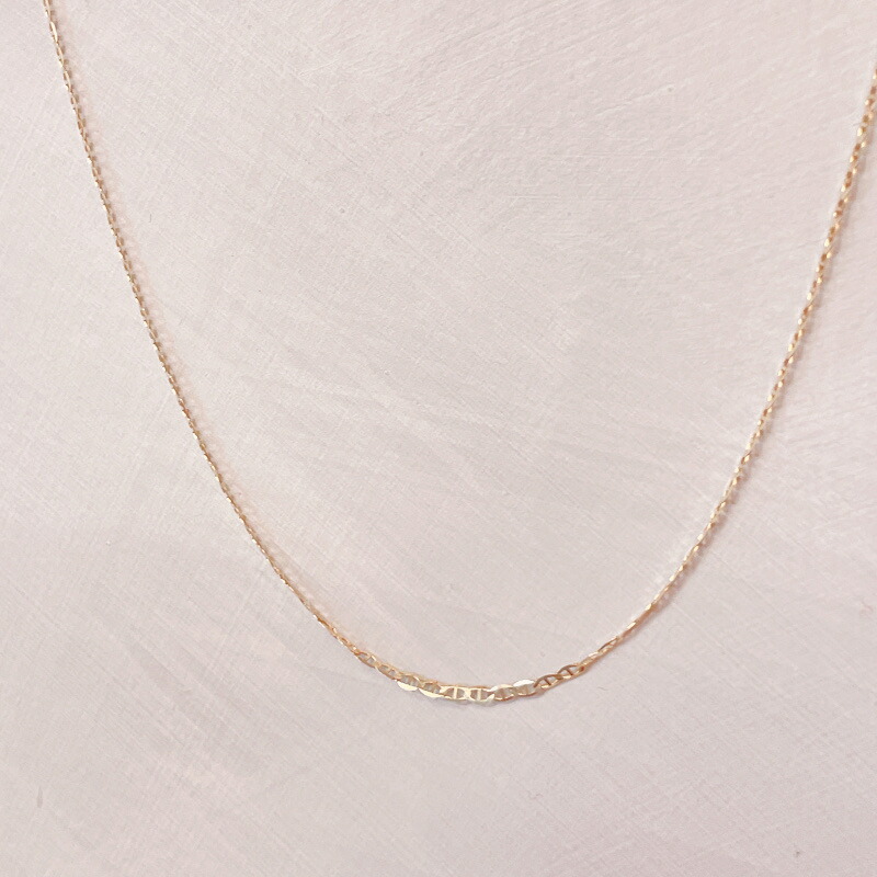 普段着に合うジュエリー 直輸入14Kゴールド ネックレス マリナーチェーン 40cm CH271-16 レディース 14K 資産価値 シンプル 本物 保証付き 華奢 ARTAUM