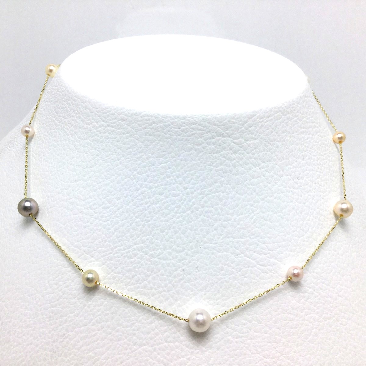 楽天市場】真珠 ネックレス パール アコヤ真珠 ステーション 7.0