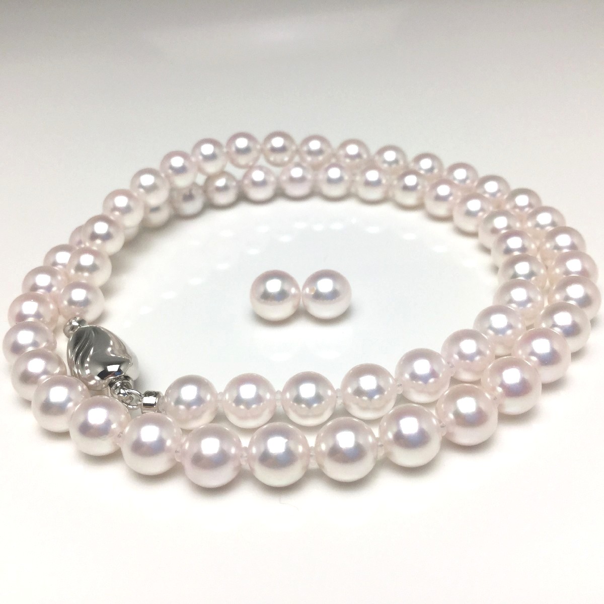 はなちゃん【テリ最強✨鑑別書付✨高級仕立て】アコヤ真珠 ネックレス あこや真珠ネックレス7.0-7.5㎜テリ最強ハイクオリティー特別