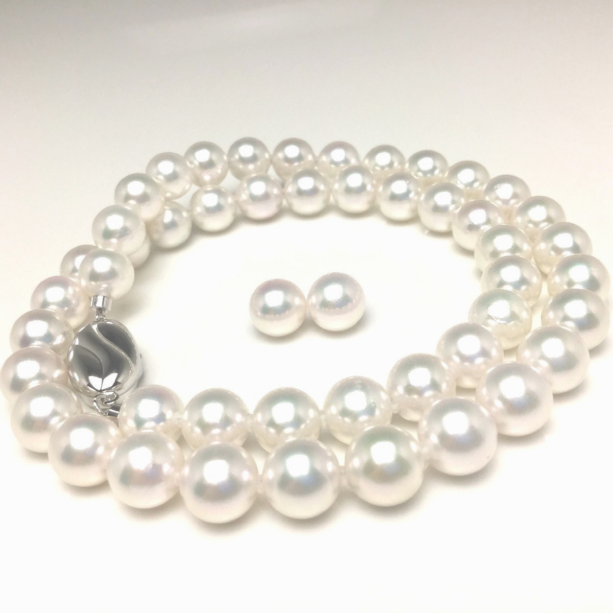 楽天市場】真珠 ネックレス パール 花珠 無調色 テリ最強 アコヤ