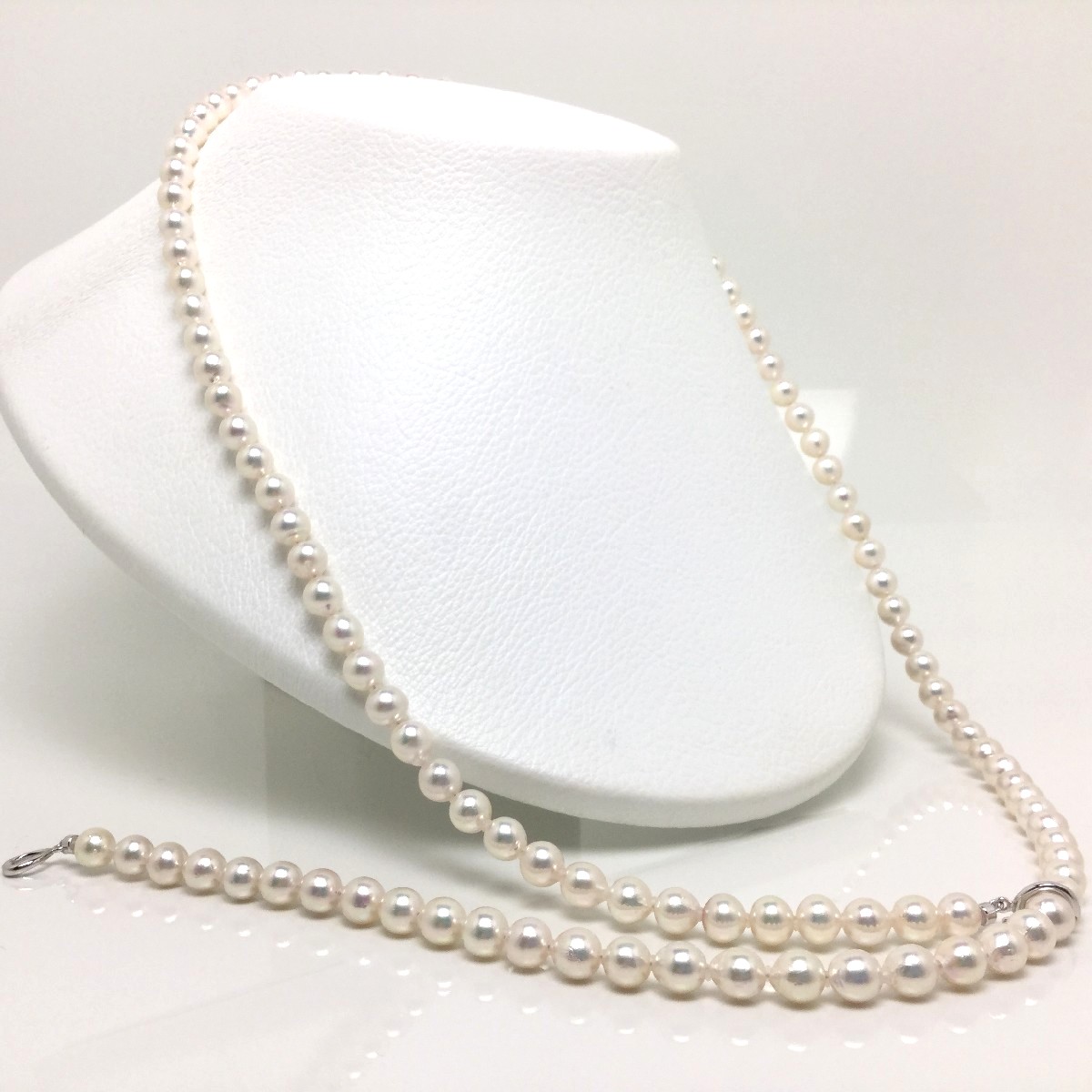 楽天市場】真珠 ネックレス パール アコヤ真珠 編み連 6.5-7.0mm