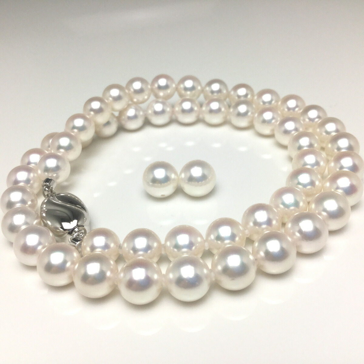 ［鑑別書付］sv925 田崎真珠　花珠　アコヤ真珠　ネックレス　テリ最強 鑑別書付］sv925 田崎真珠 花珠 アコヤ真珠 ネックレス テリ最強