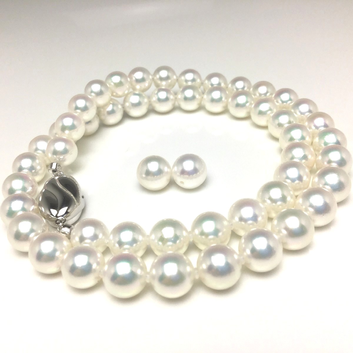 楽天市場】真珠 ネックレス パール 花珠 無調色 テリ最強 アコヤ