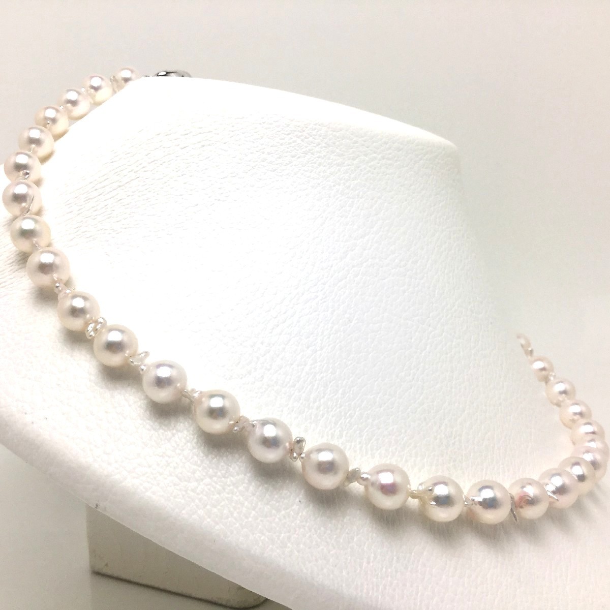 テリ強】本真珠 ピンク パール ネックレス 約9mm-15mm シルバー金具