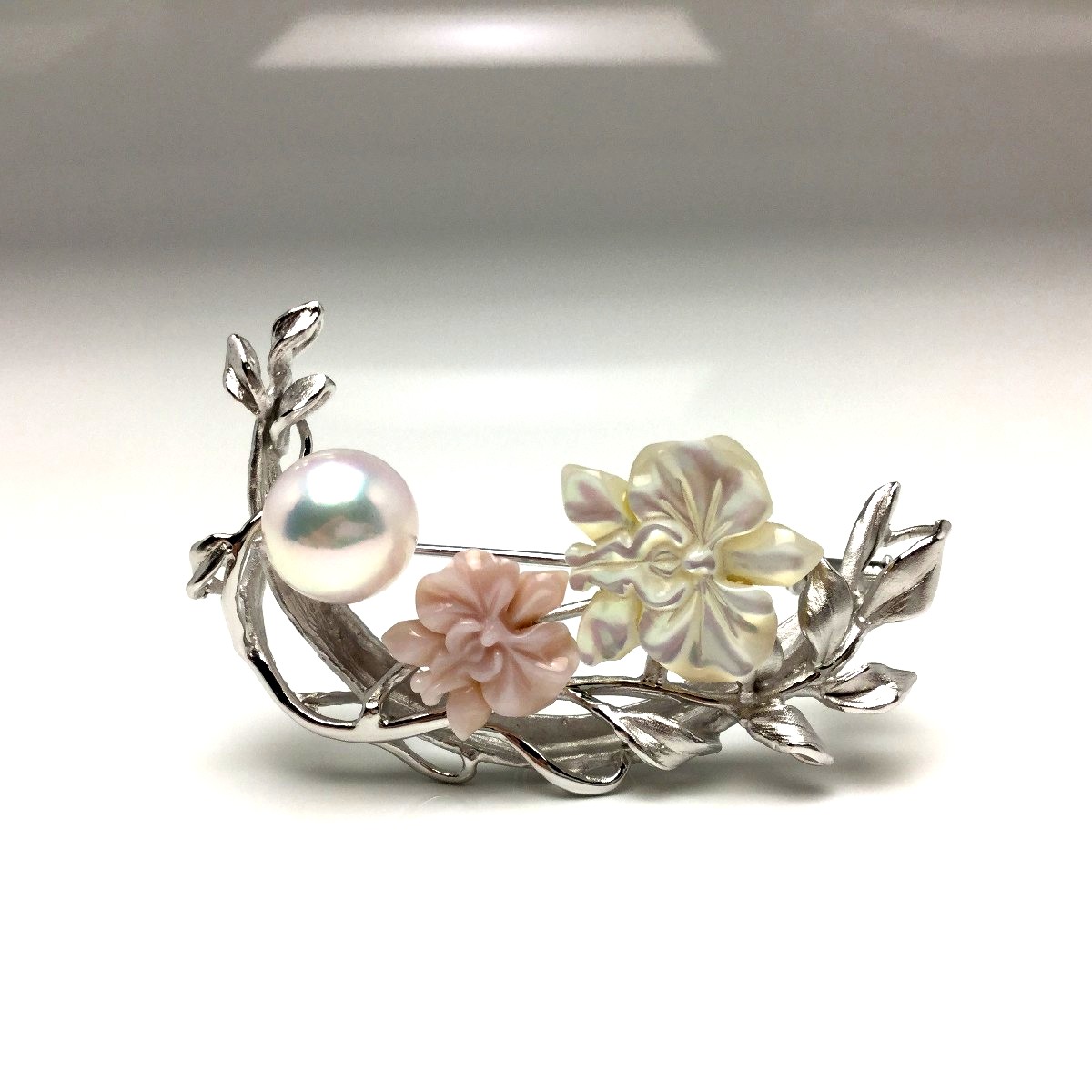 楽天市場】真珠 ブローチ パール アコヤ真珠 9.17mm ホワイトピンク