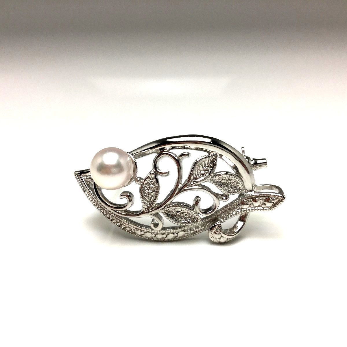 楽天市場】真珠 ブローチ パール アコヤ真珠 7.0-7.5mm ホワイトピンク