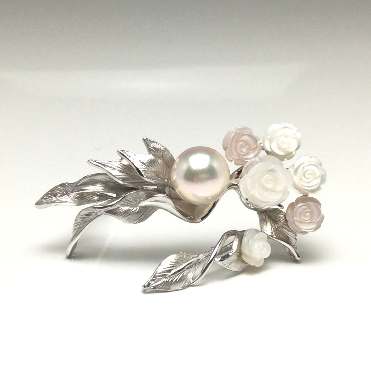 シルバー あこや真珠 本真珠 15粒真珠 ブローチ sterling 楽天市場】真珠 ブローチ パール アコヤ真珠 9.1mm ホワイト