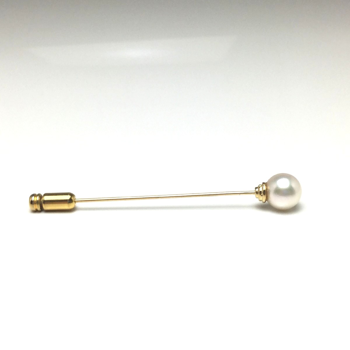 真珠 ピンブローチ パール アコヤ真珠 8.2mm ホワイトピンク K18 植物 フラワー 79312 イソワパール|伊勢志摩の真珠専門店 IsowaPearl